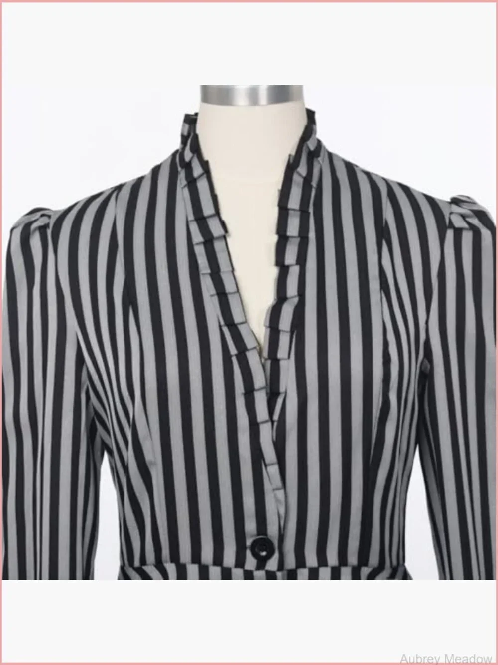 Women's Steampunk Long Striped Jacket Victorian Gothic Blazer Coat